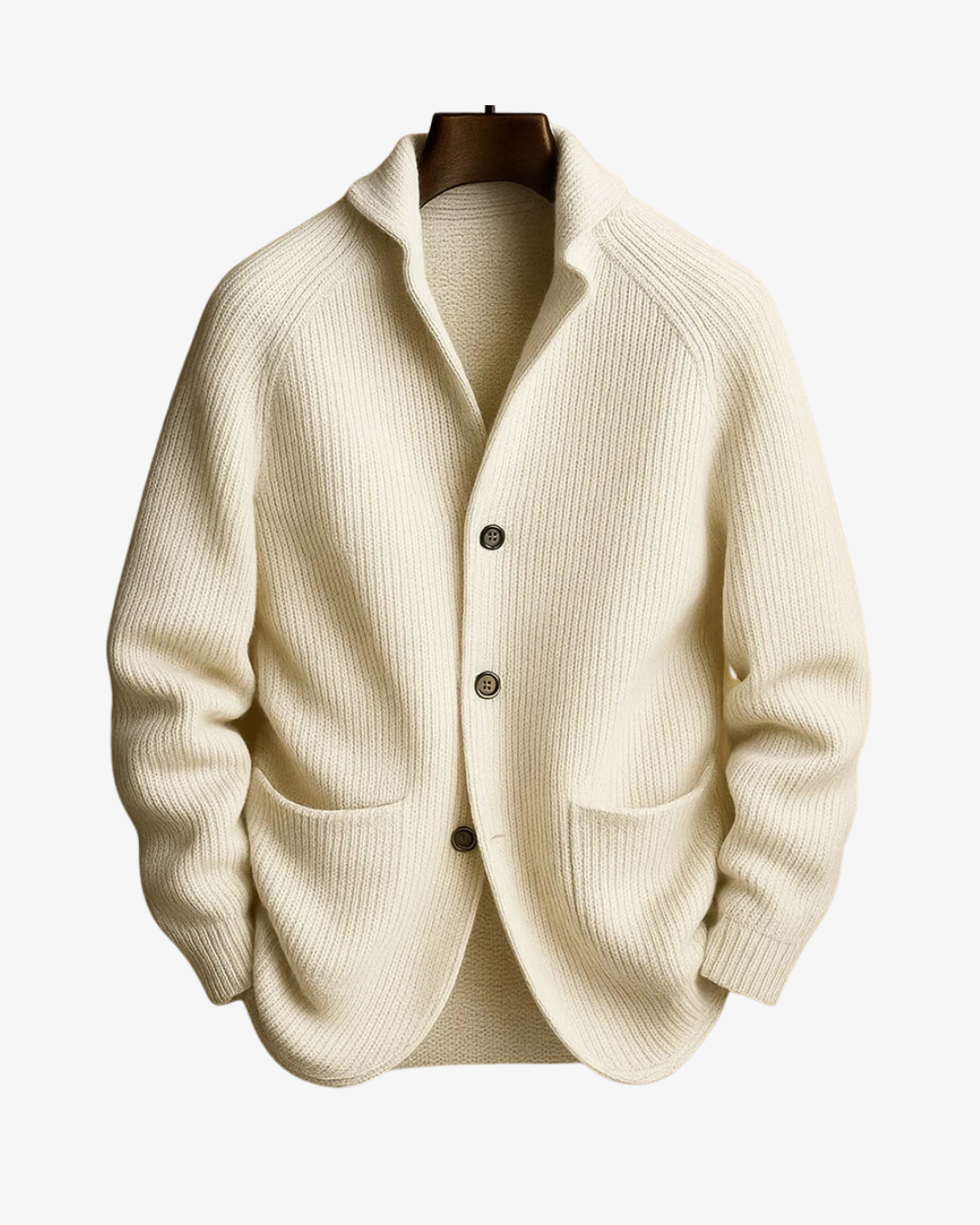 Roderick | Men's Shawl Collar Ribbed Cardigan with Button Front