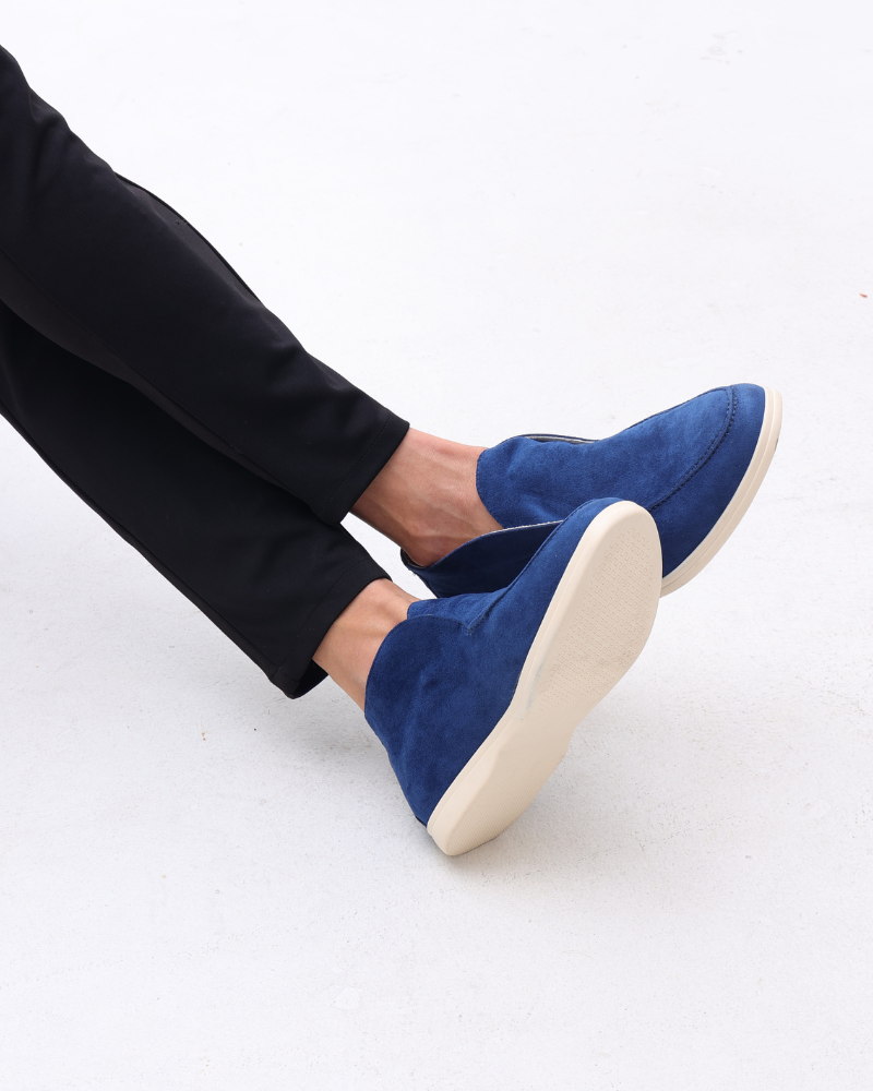 Loafer Calf Suede Slip On Stitched Upper