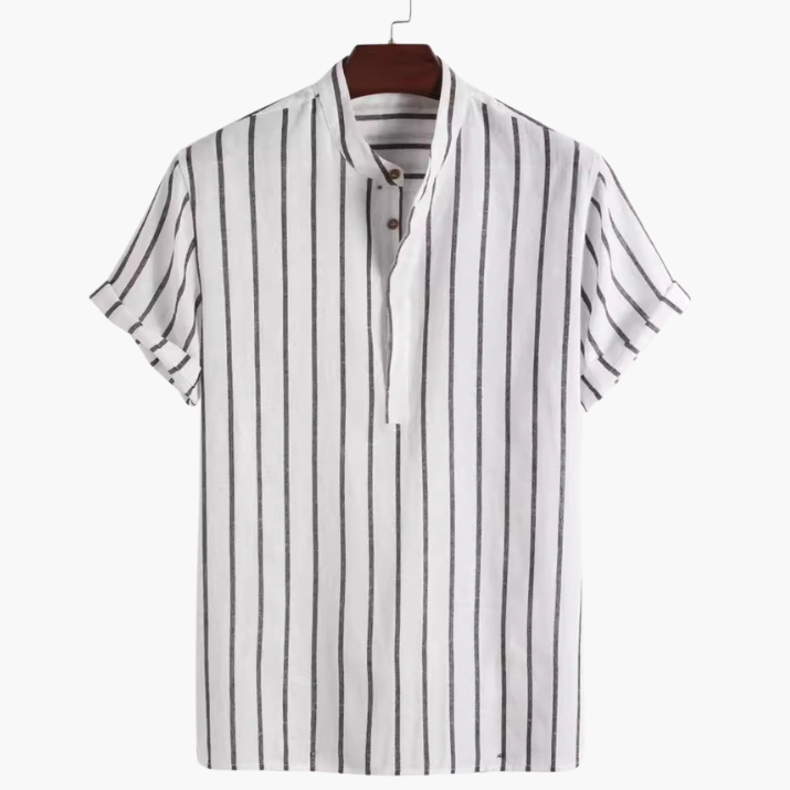 Old Money Men’s Striped Sailor Polo Shirt