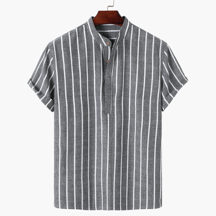 Old Money Men’s Striped Sailor Polo Shirt
