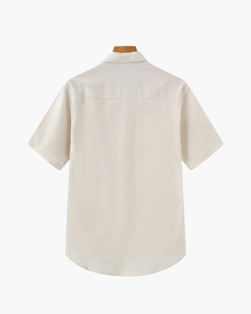 Polo Shirt Linen Short Sleeve Relaxed Fit