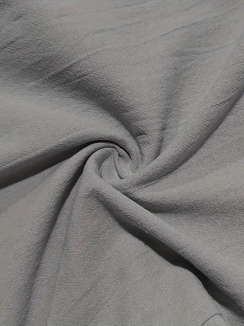 Trousers Linen Straight Fit Elasticated Drawstring Waist