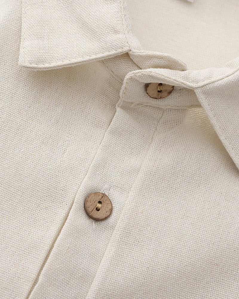 Polo Shirt Linen Short Sleeve Relaxed Fit