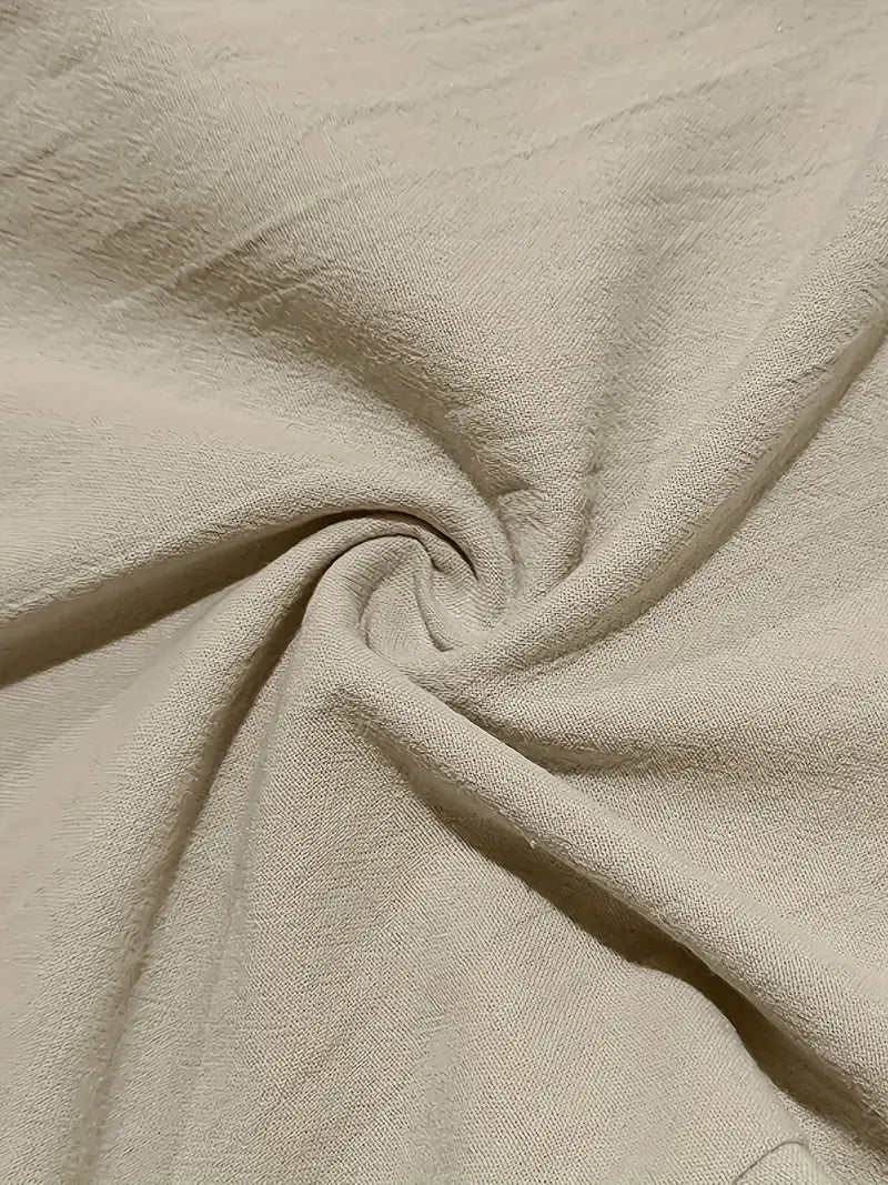 Trousers Linen Straight Fit Elasticated Drawstring Waist