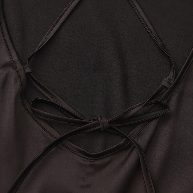 Midi Satin Evening Dress