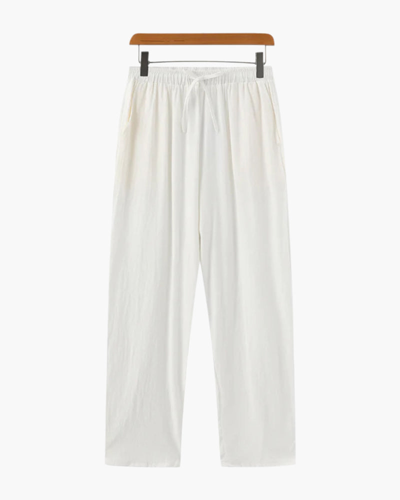 Trousers Linen Relaxed Fit Elasticated Waist