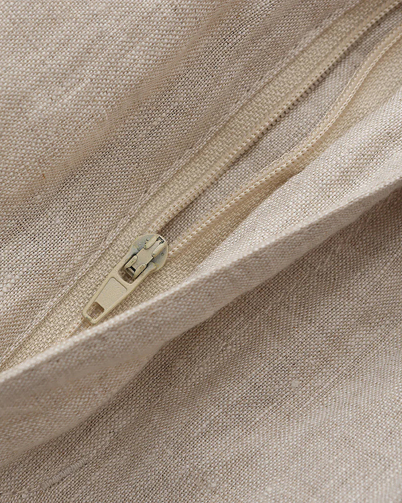 Linen Shorts Men Casual Drawstring Summer Shorts