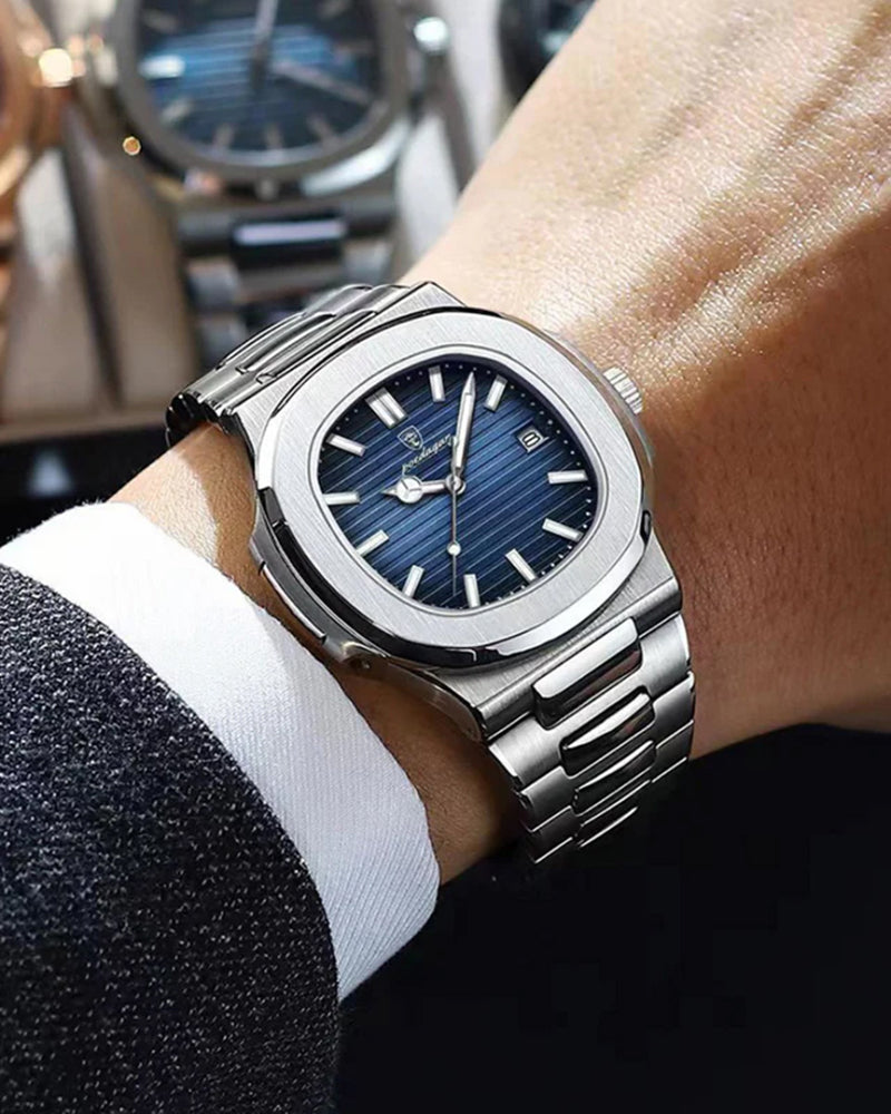 Watch Stainless Steel Quartz Waterproof Date Display