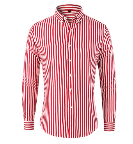 Shirt Striped Slim Fit Button Down Tab Collar