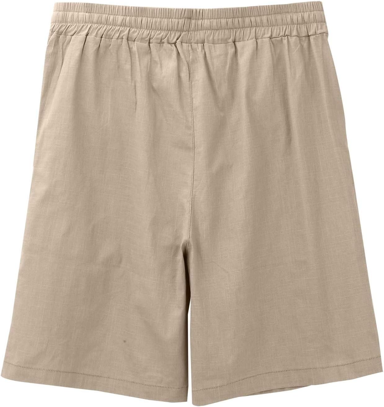 Shorts Cotton Blend Relaxed Fit Drawstring Waist