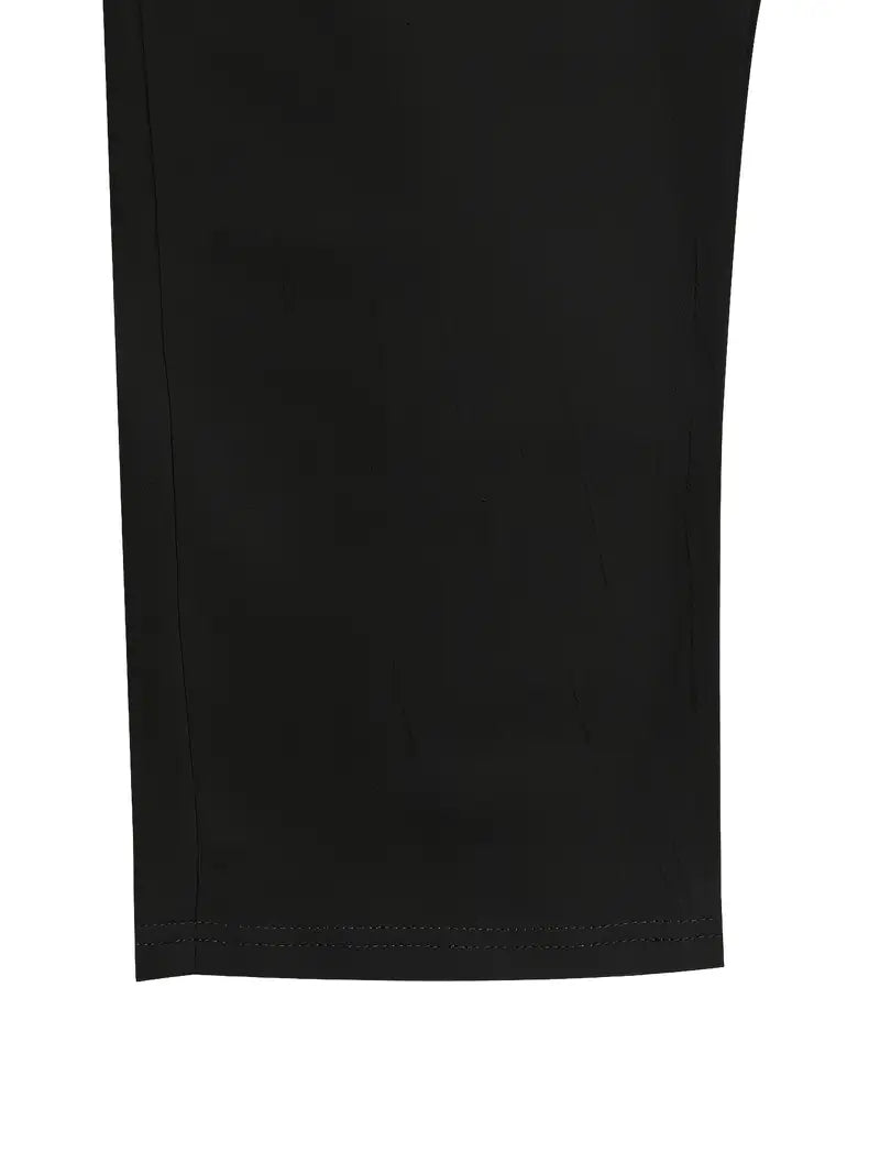 Trousers Linen Straight Fit Elasticated Drawstring Waist