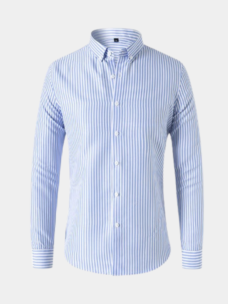 Shirt Striped Slim Fit Button Down Tab Collar