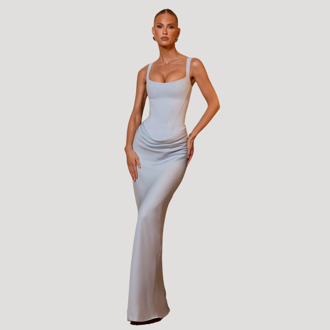 Maxi Slip Dress Women Sleeveless Bodycon Formal Evening Dress