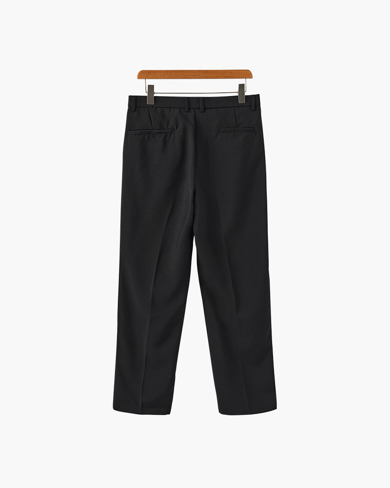Trousers Cotton Wide Fit Relaxed Tailoring