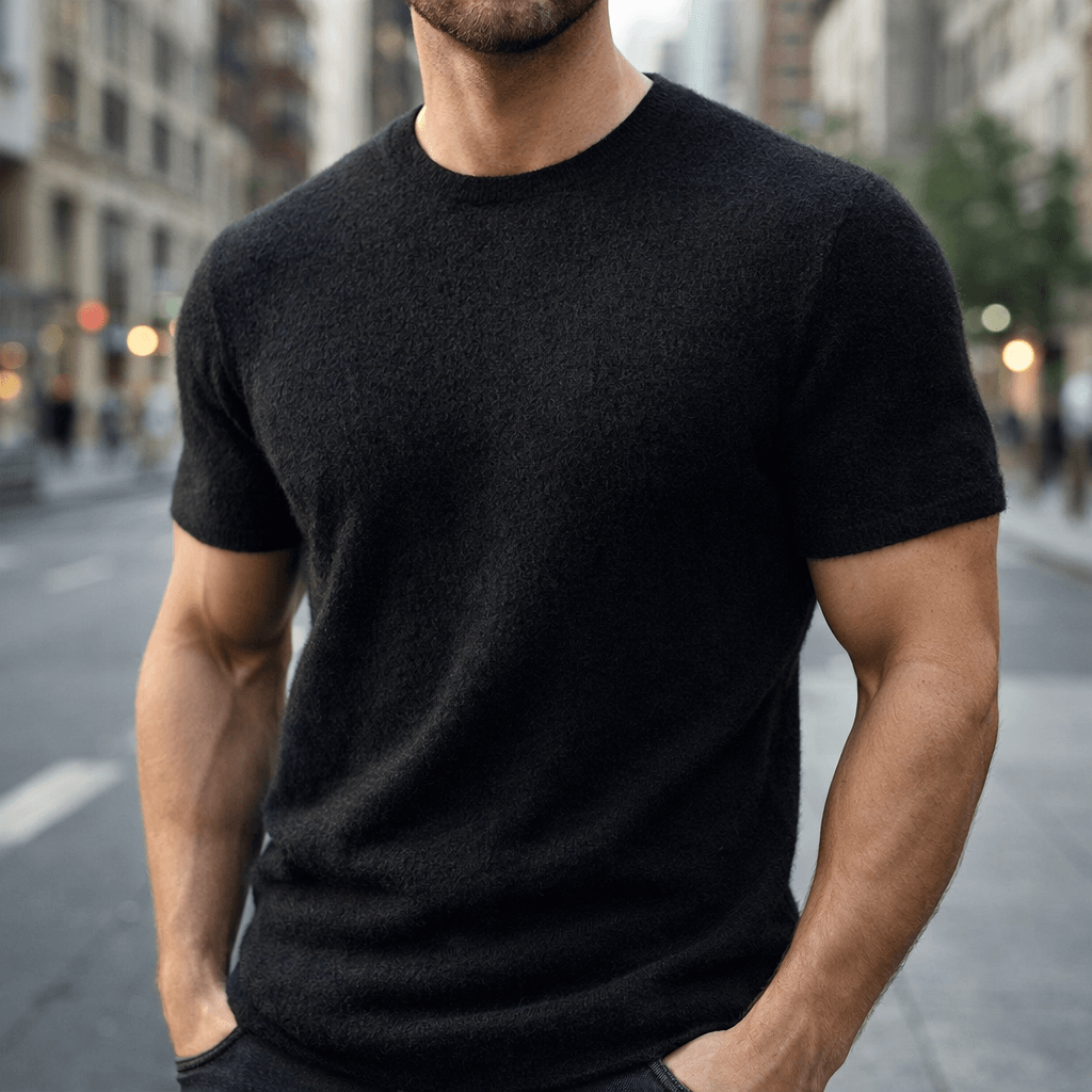 T Shirt Merino Wool Knit Relaxed Fit Breathable