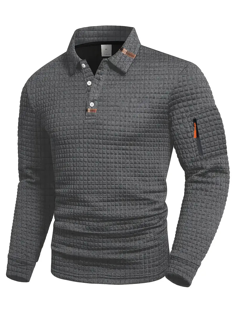Men's Long-Sleeve Polo with Sleeve Pocket product photo 6