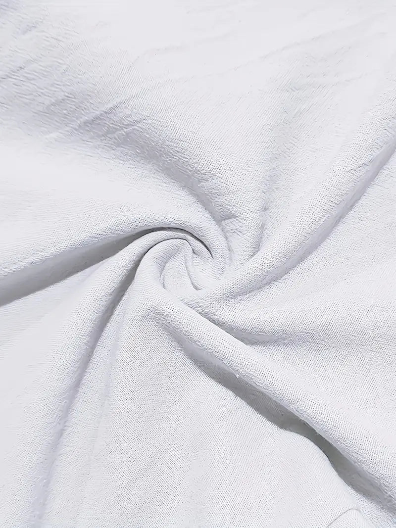 Trousers Linen Straight Fit Elasticated Drawstring Waist