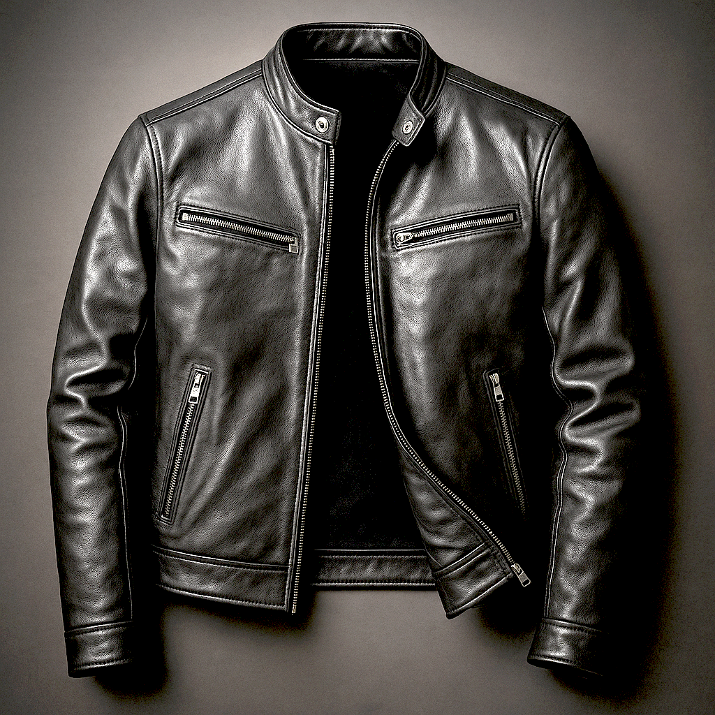 Men's Jacket Leather Vintage Patina Full Zip