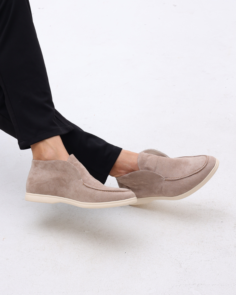 Loafer Calf Suede Slip On Stitched Upper