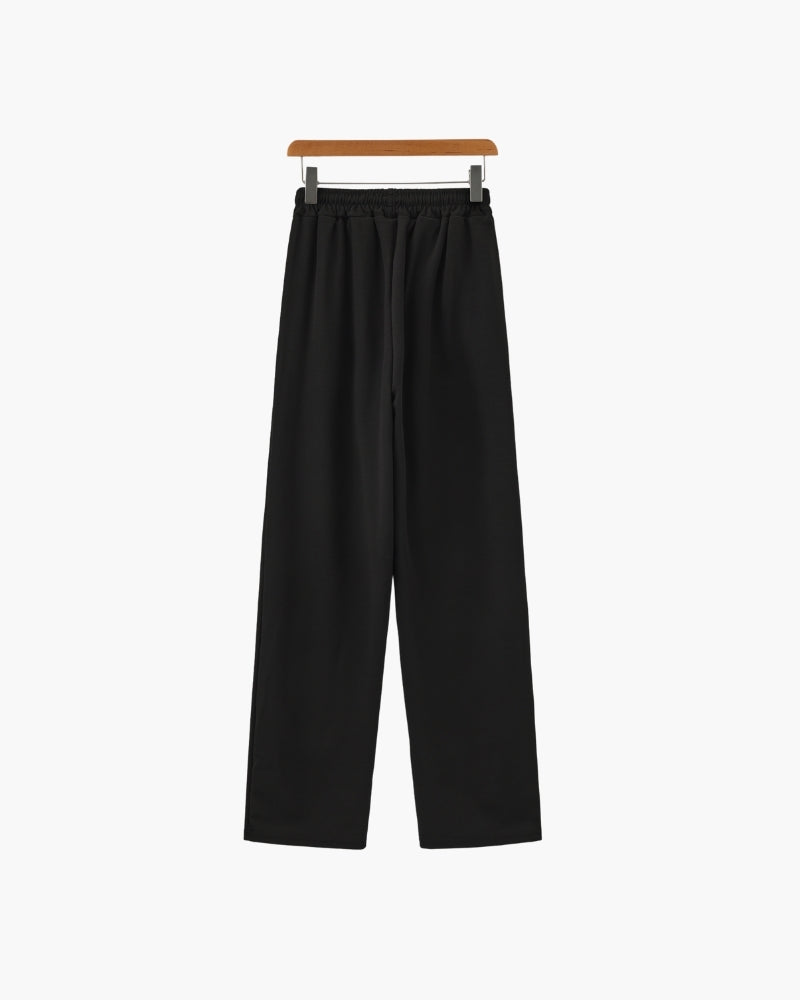 Matching Set Linen Polo Shirt Wide Leg Trouser