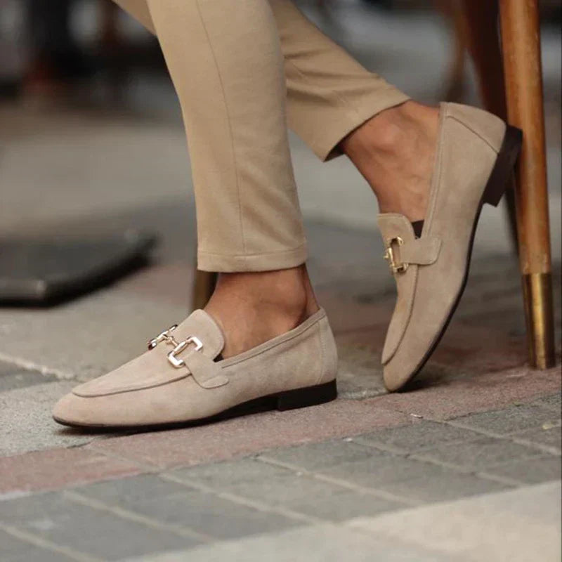 Horsebit Suede Loafers Suede Upper Metal Horsebit Detail Slip On Smart Casual
