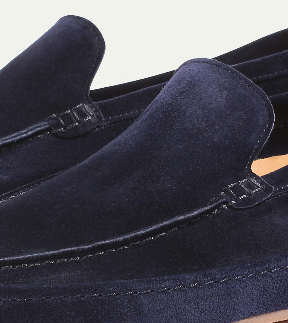 Men's Loafer Suede Slip On Cushioned Insole