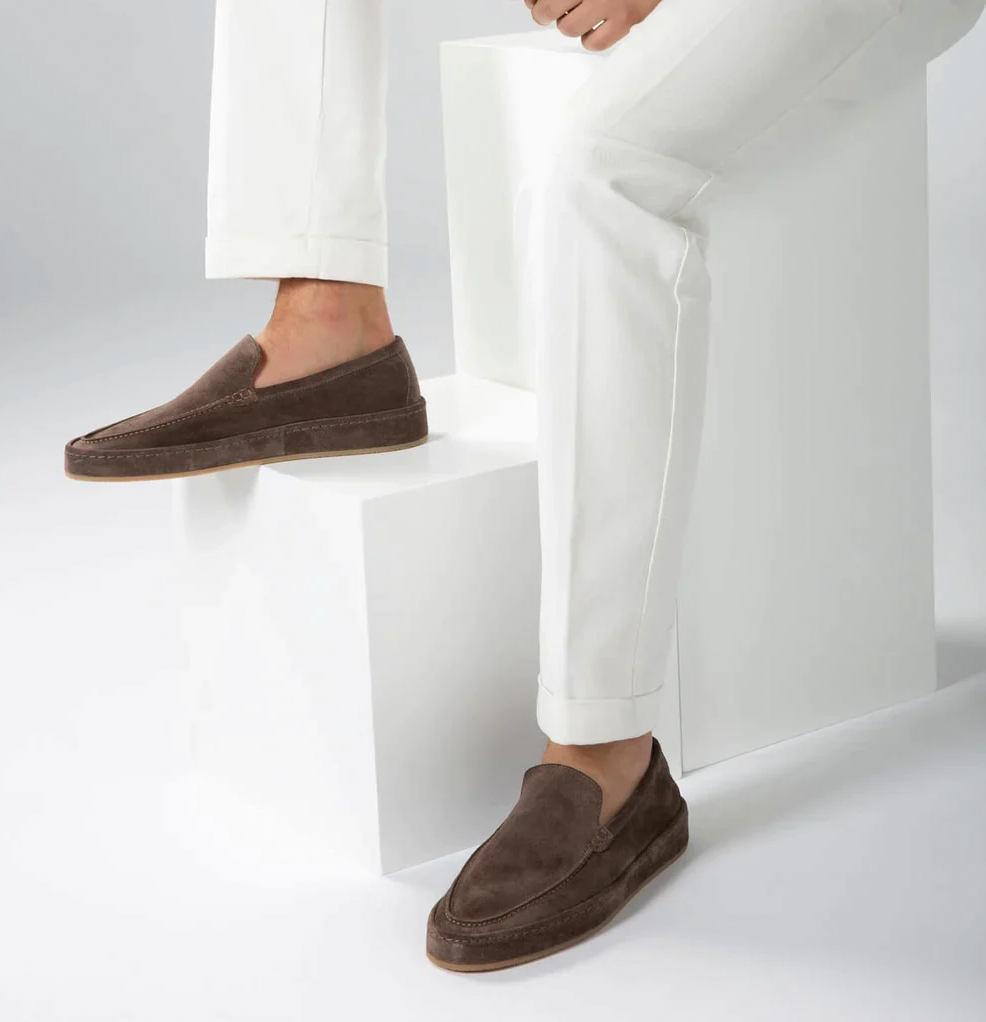 Men's Loafer Suede Slip On Cushioned Insole