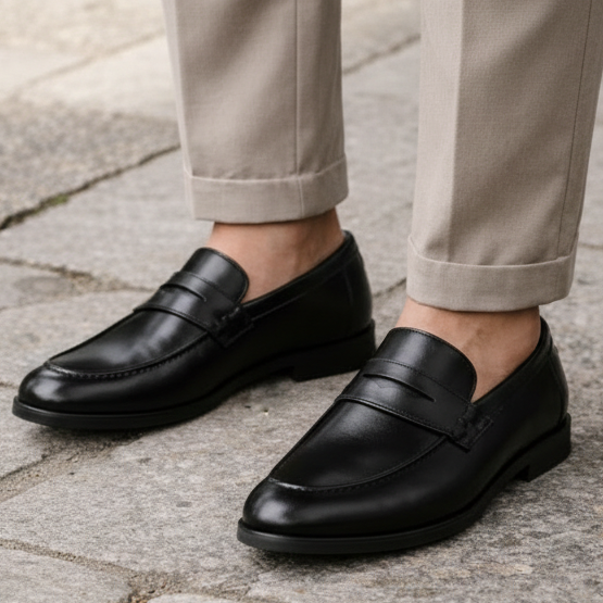 Mocassin en Similicuir à Enfiler Bas