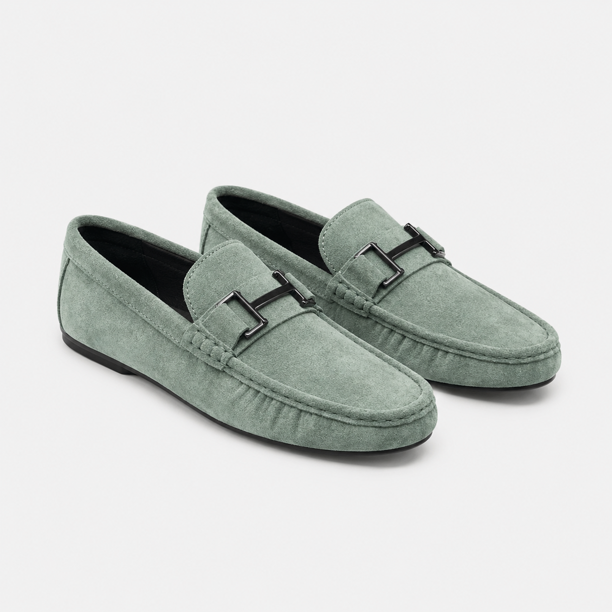 Suede Loafers Suede Upper Slip On Stitched Sole Smart Casual Everyday