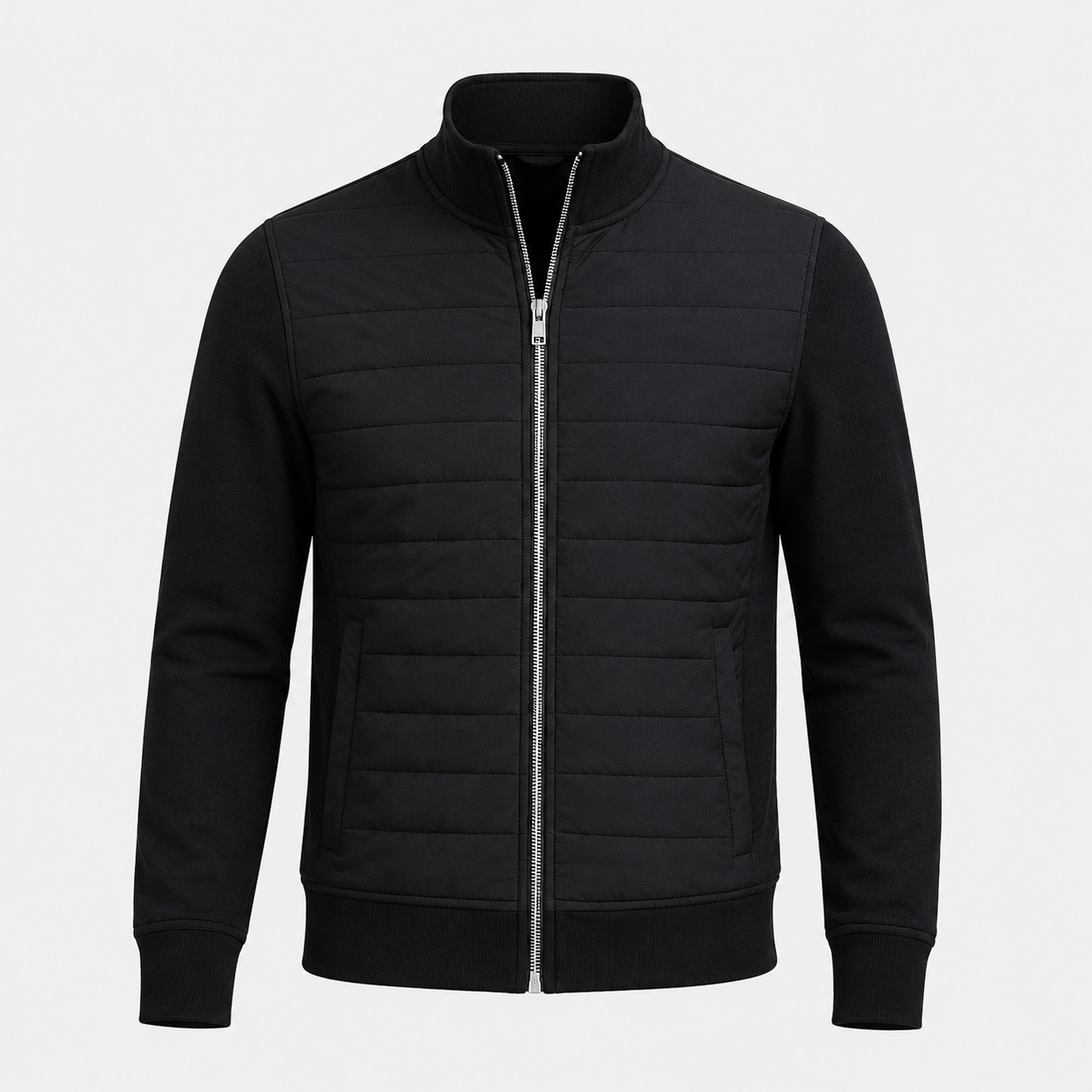 Veste Matelassée à Zip Col Mandarin