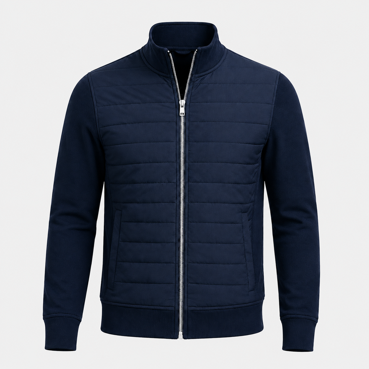 Veste Matelassée à Zip Col Mandarin