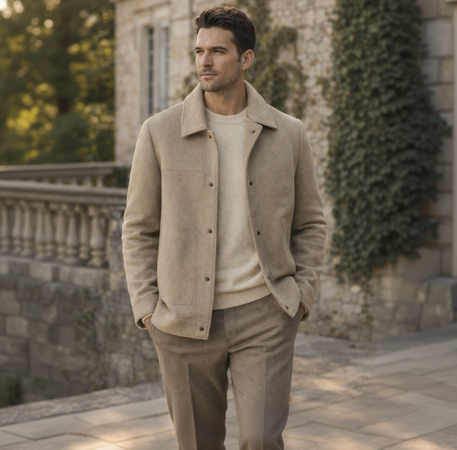 Old Money Men’s Naples Wool Jacket Coat
