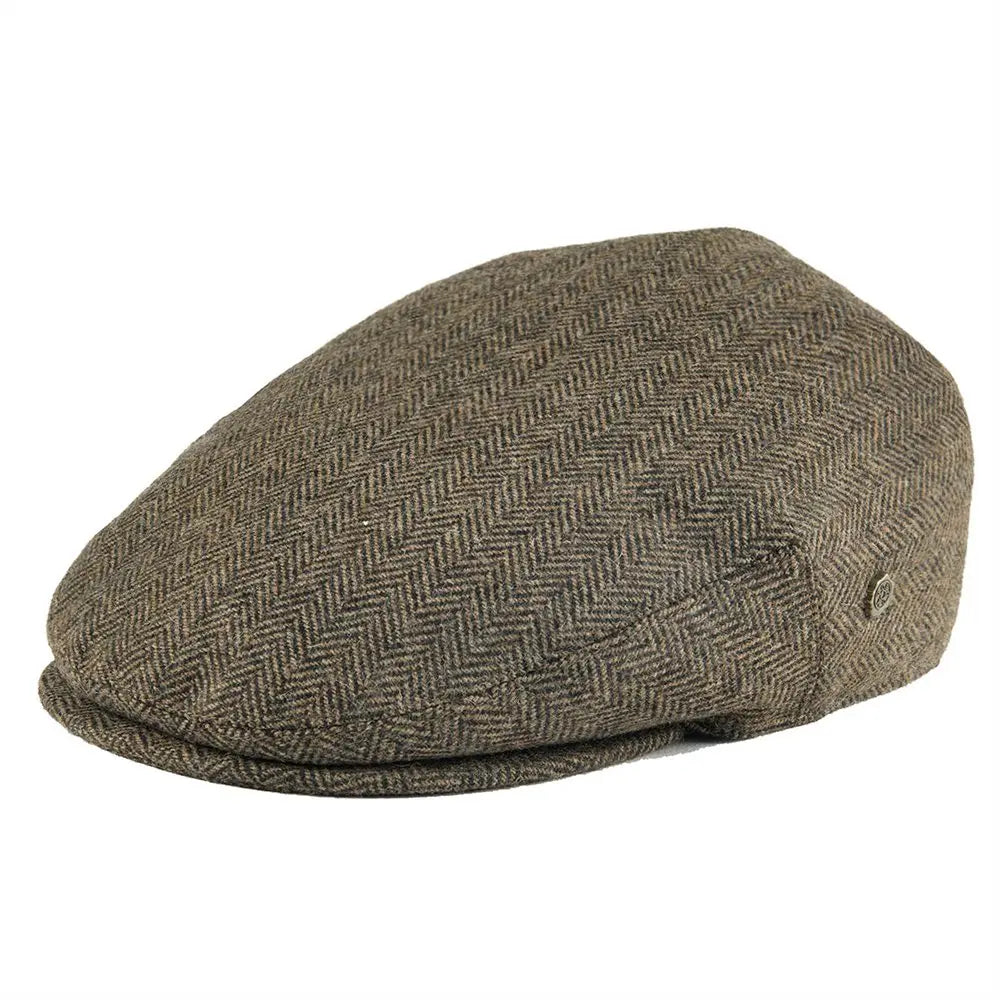 Men's Flat Cap Herringbone Texture Classic Style