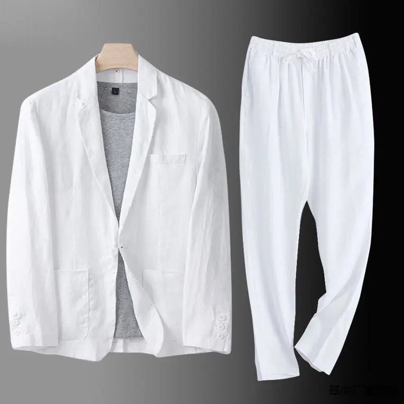 Suit Two Piece Relaxed Fit Notch Lapel Patch Pockets