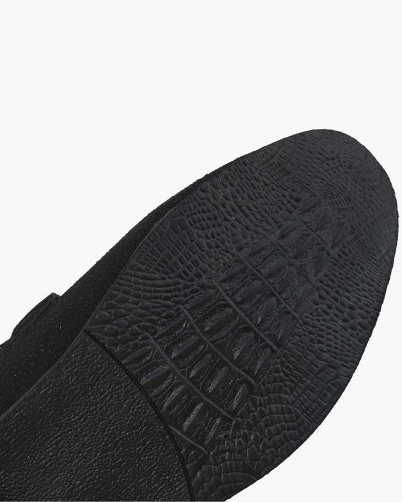 Loafer Calf Suede Slip On Metal Bit Detail