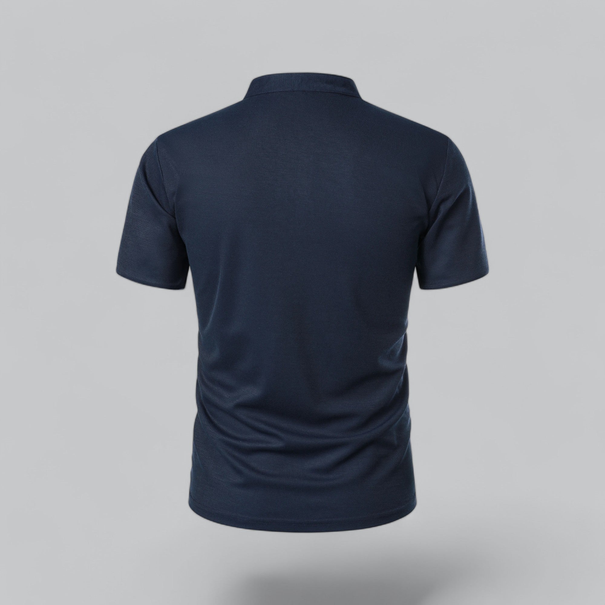 Polo Shirt Pique Cotton Collarless Relaxed Fit