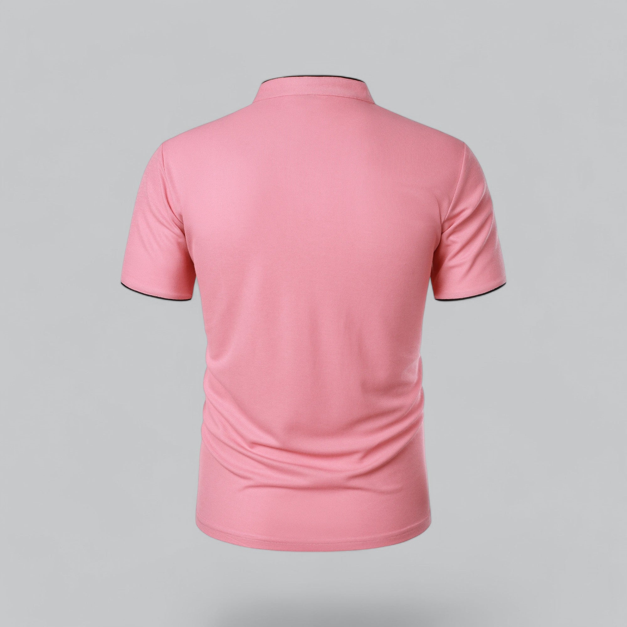 Polo Shirt Pique Cotton Collarless Relaxed Fit