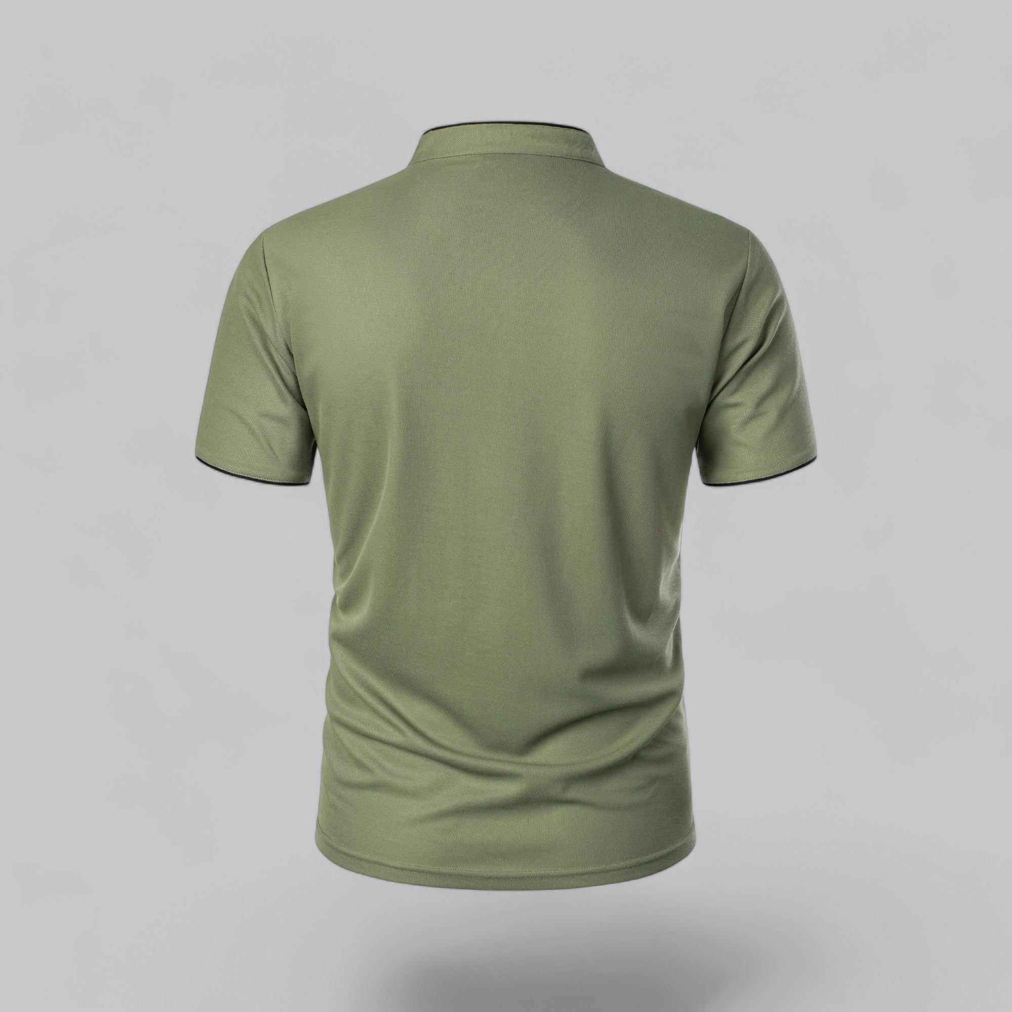 Polo Shirt Pique Cotton Collarless Relaxed Fit