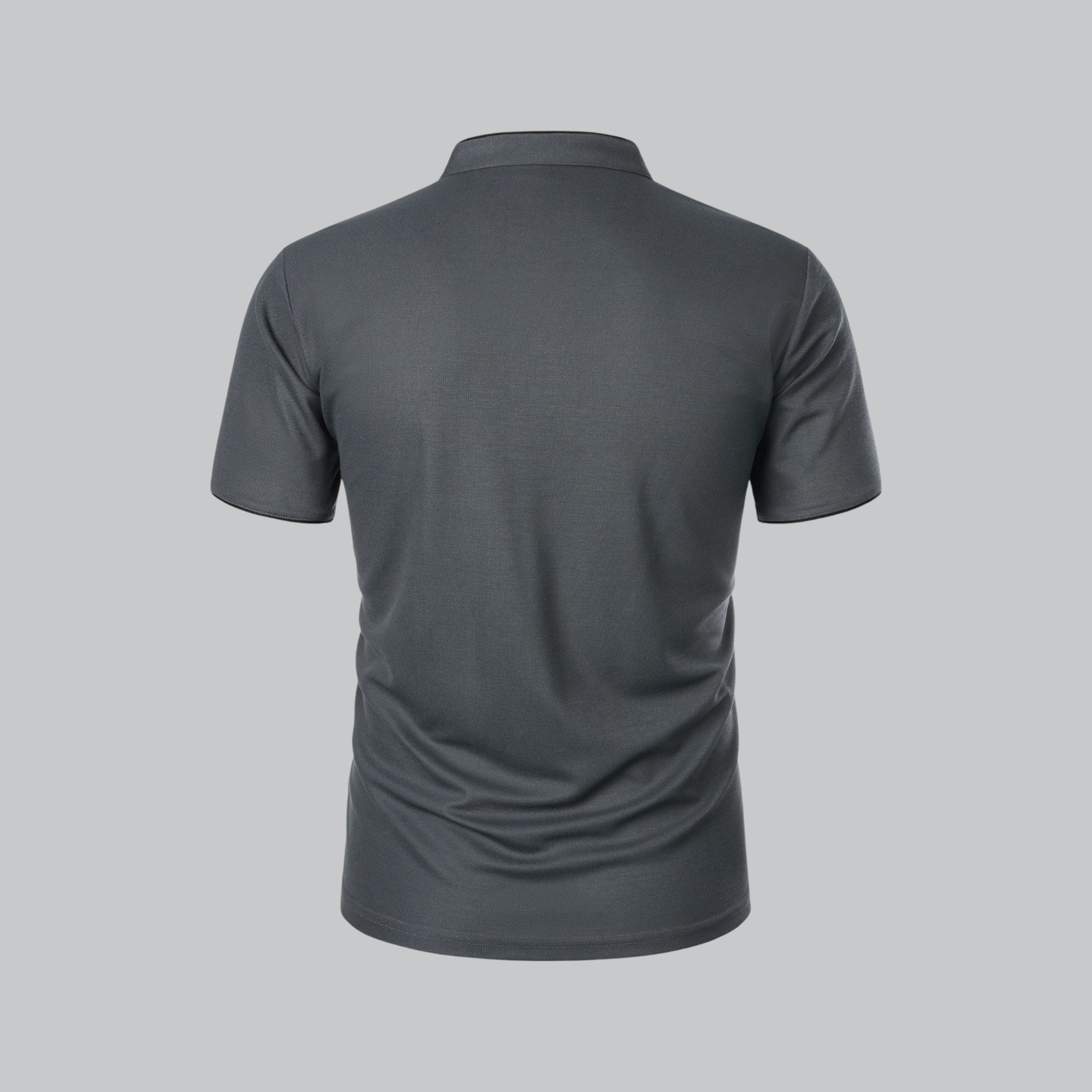 Polo Shirt Pique Cotton Collarless Relaxed Fit