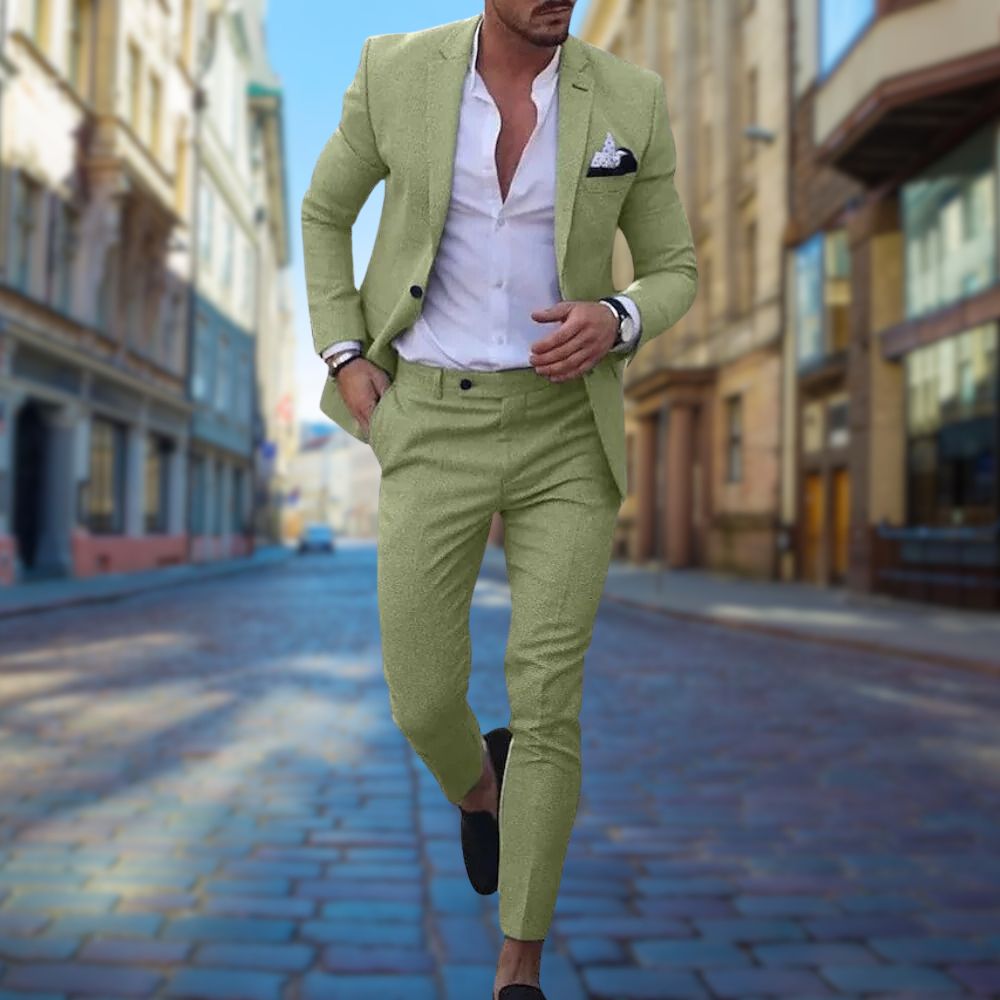 Men's Suit Slim Fit Two Piece Tailored