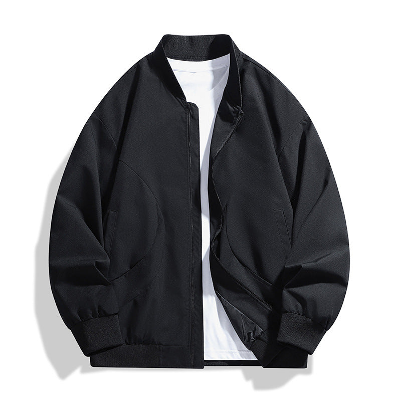 Men's Bomber Jacket Baseball Collar Loose Fit