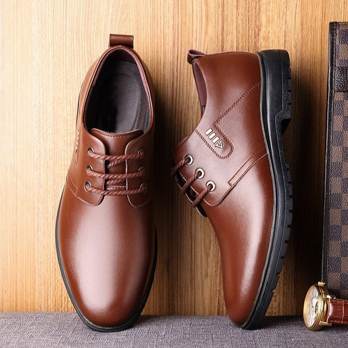 Men's Leather Dress Shoes Lace Up Business