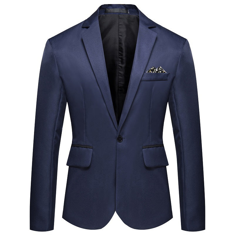 Men's Slim Fit Blazer Notch Lapel Single Button