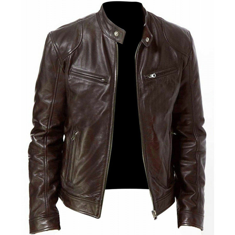 Jacket Leather Rider Structured Fit