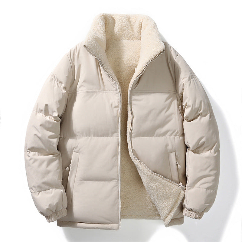Men's Reversible Puffer Jacket Stand Collar