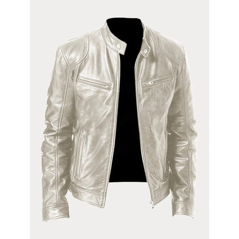 Jacket Leather Rider Structured Fit