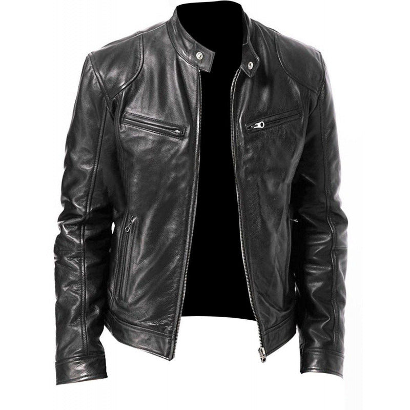 Jacket Leather Rider Structured Fit
