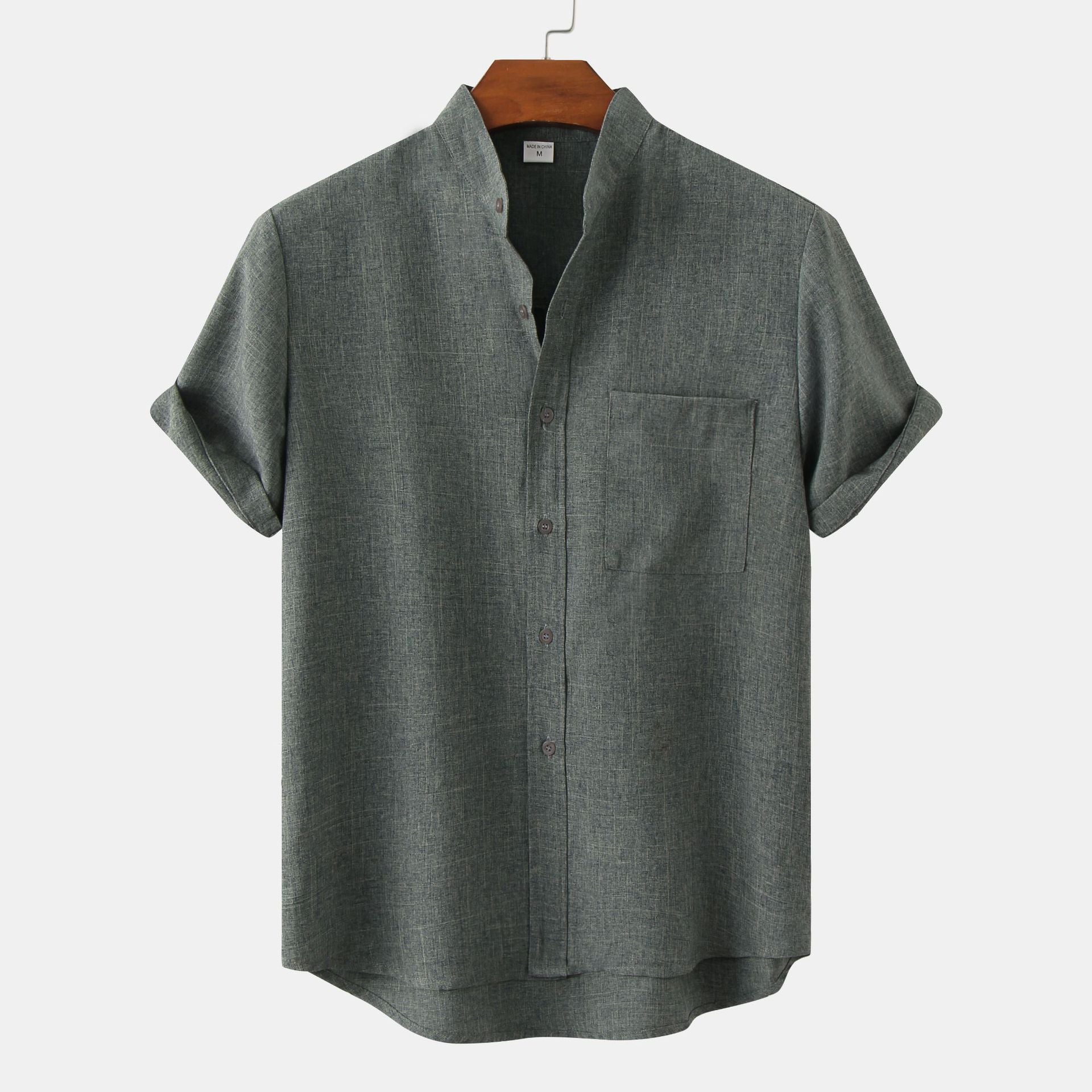 Polo Shirt Linen Muscle Fit Short Sleeve
