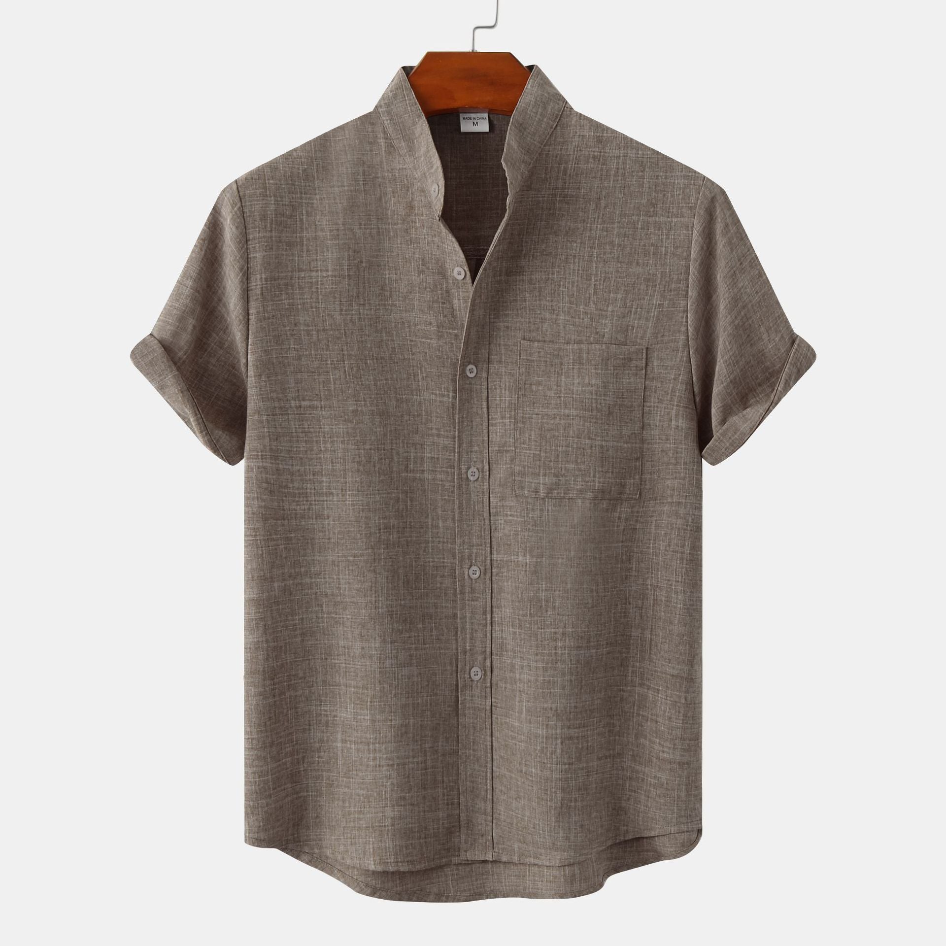 Polo Shirt Linen Muscle Fit Short Sleeve