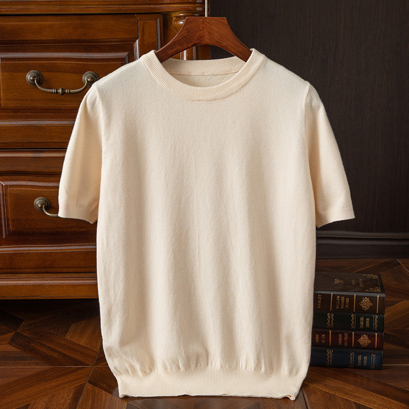 T Shirt Merino Wool Knit Relaxed Fit Breathable